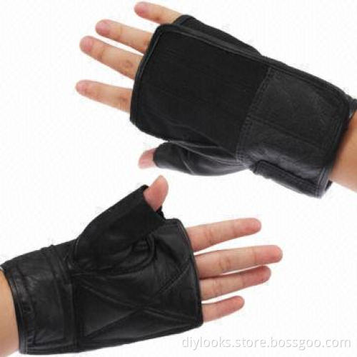 Multi-purpose Nylon and Leather Fingerless Gloves with Easy to Storage and Carry, 14.8 x 10.2 x 1cm
